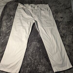 Coastal Cotton Pants Cotton Blend Chino Light Khaki (Tag 42x32) Actual 42x28.5